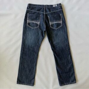 BX Brooklyn Xpress Y2K Vintage Thick Stitched Dark Denim Jeans Men’s Size 36x32